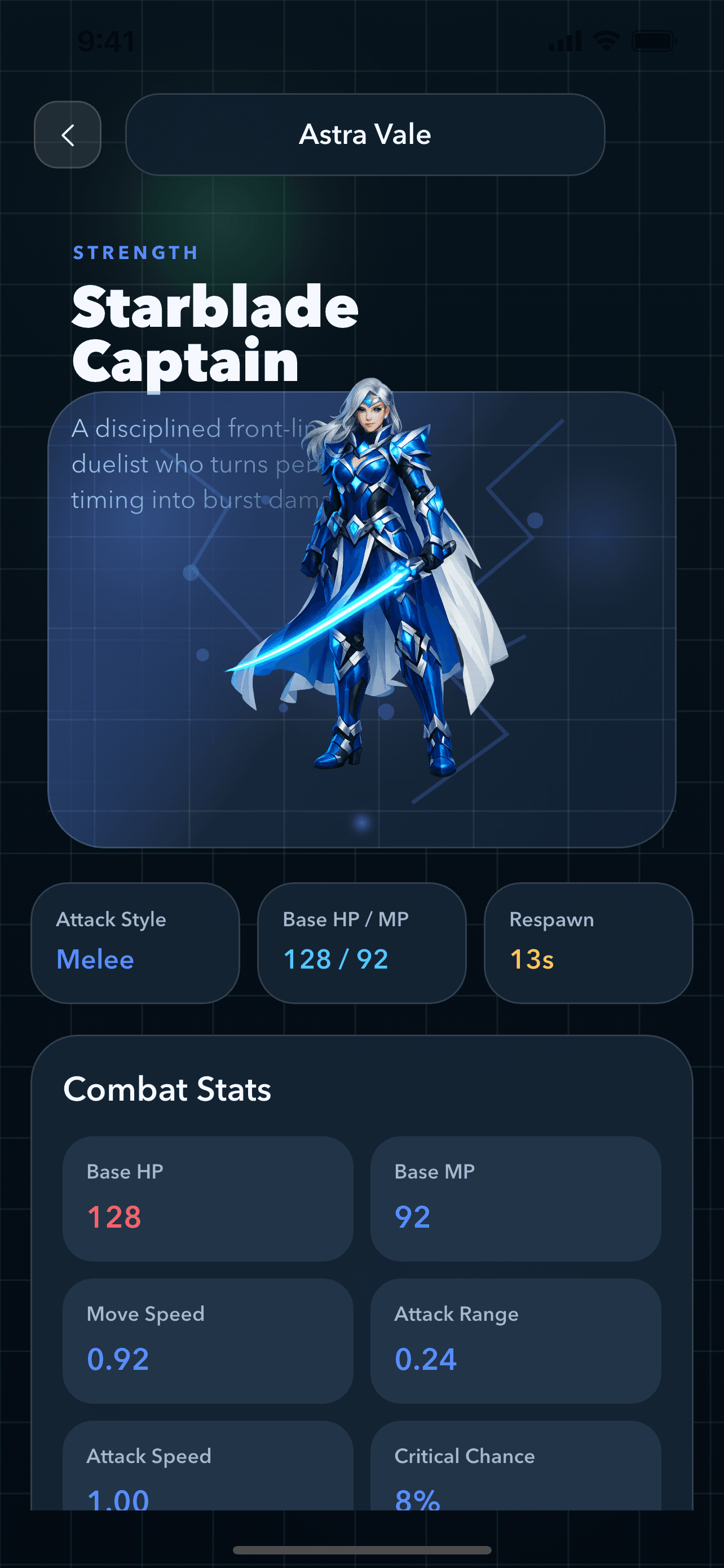 Hero details